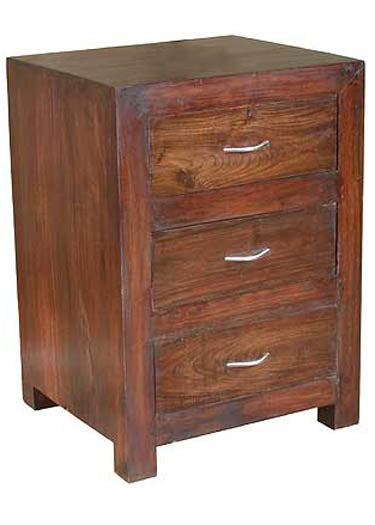 Sonic Bedside Table with Three Drawers