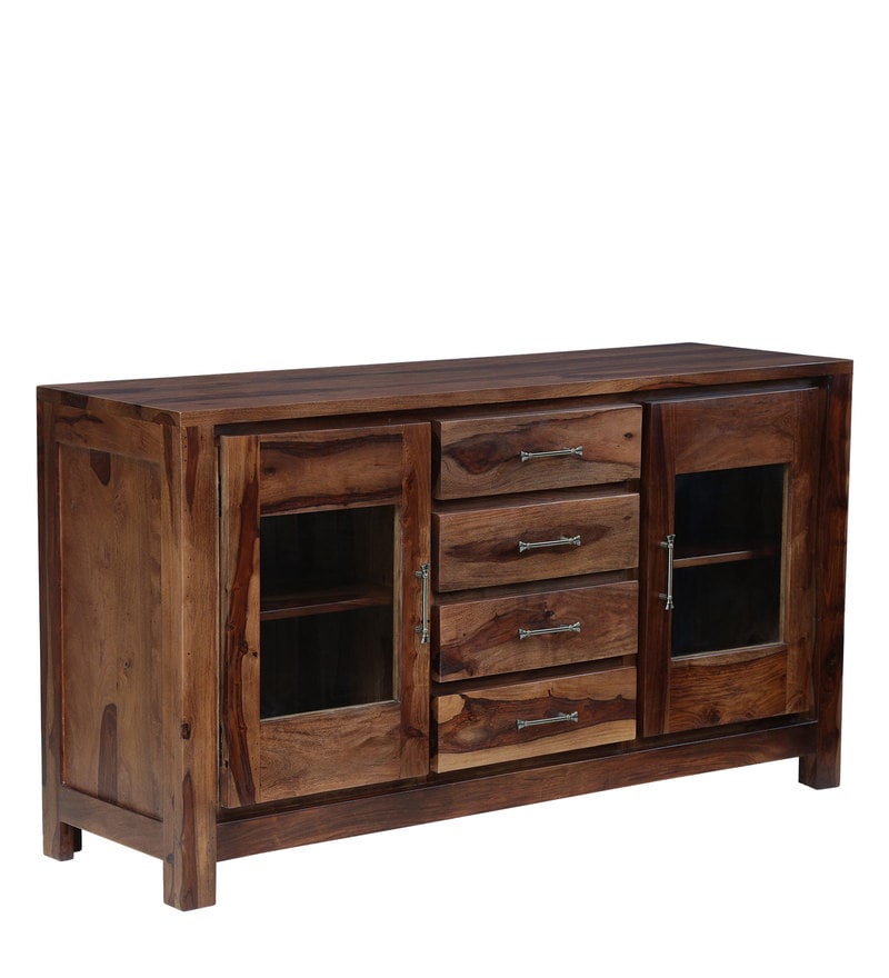 Hurtado Solid Wood Sideboard in Rustic Teak Finish