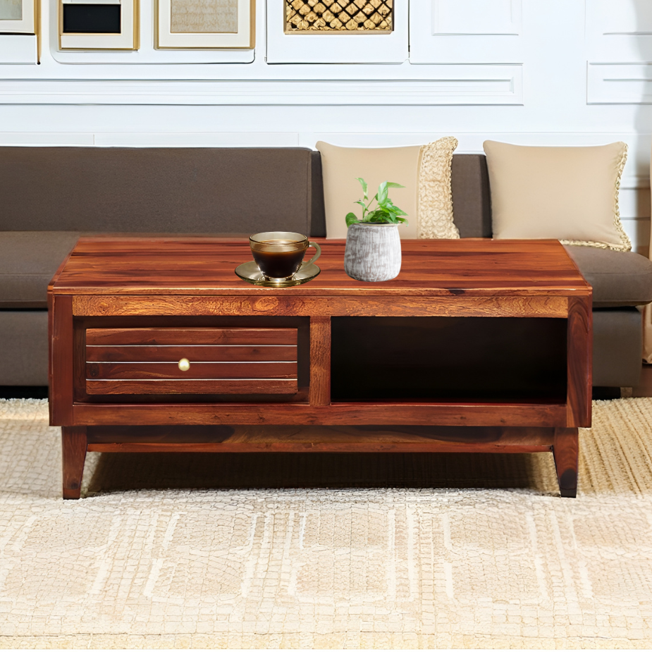 Quinlan Solid Sheesham Wood Coffee Table