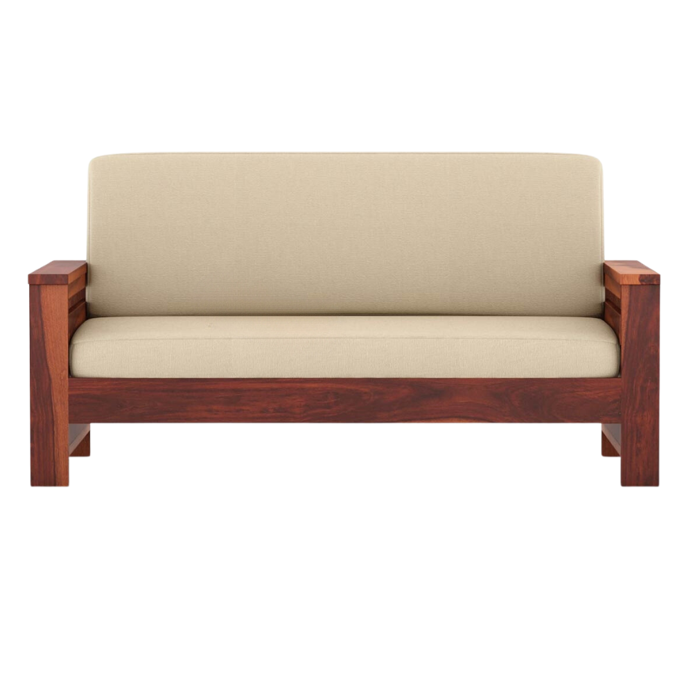 Damaris Solid Sheesham Wood 3 Seater Sofa