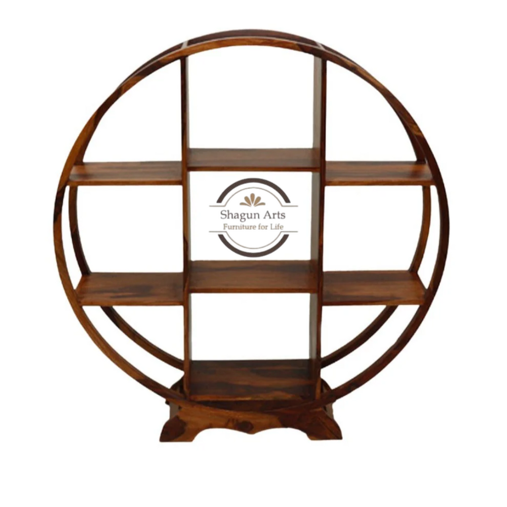 Fintan Solid Wood Circular Display Shelf