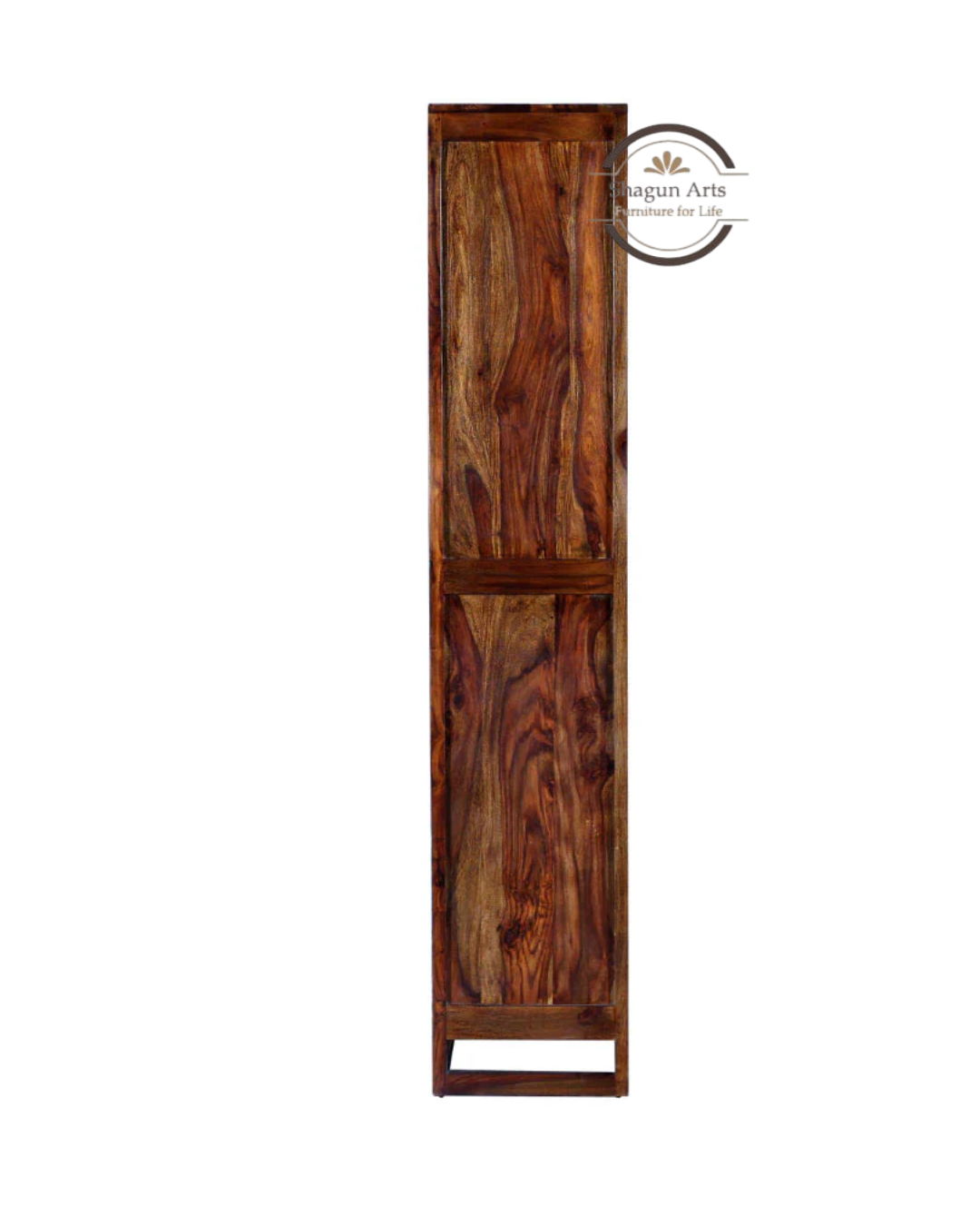 Fanny Solid Sheesham Wood Book Shelf in Provincial Teak Finish