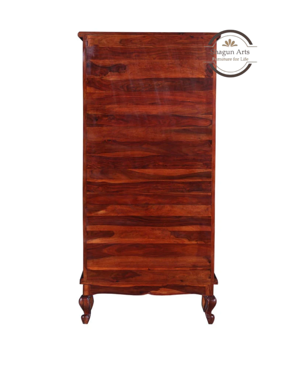 Portus Solid Sheesham Wood Book Shelf in Honey Oak Finish