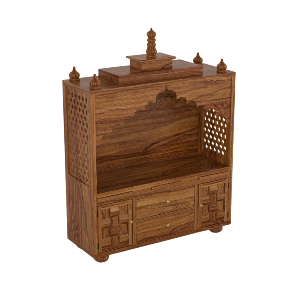 Selene Solid Sheesham Wood Temple