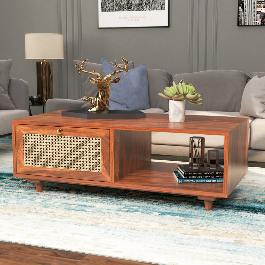 Xenia Solid Sheesham Wood Coffee Table