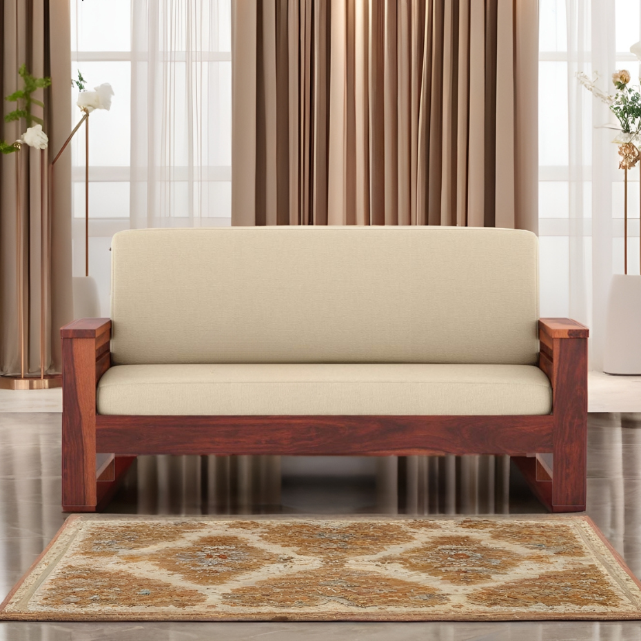 Winslow Solid Sheesham Wood 2 Seater Sofa