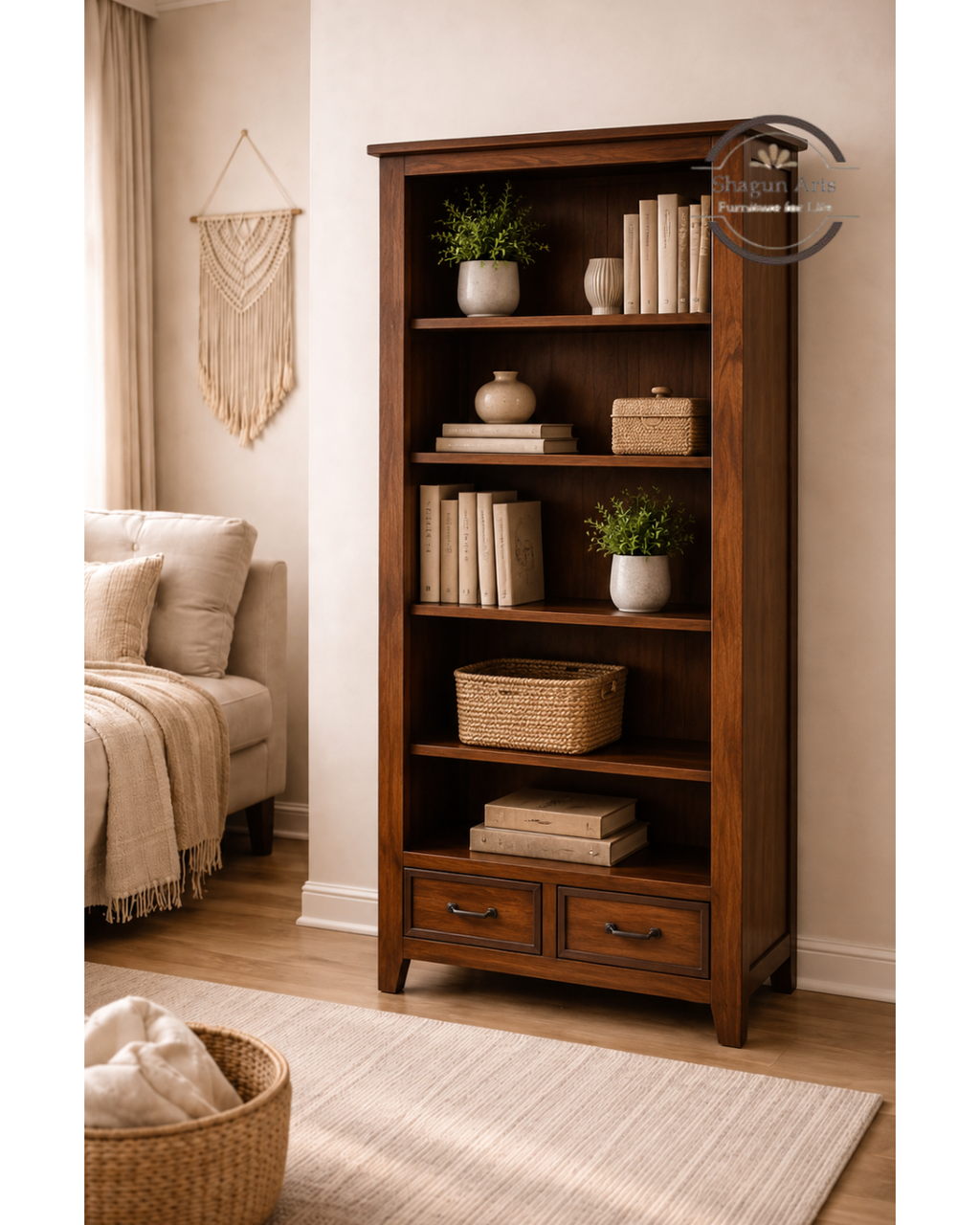 Segur Solid Sheesham  Wood Book Shelf