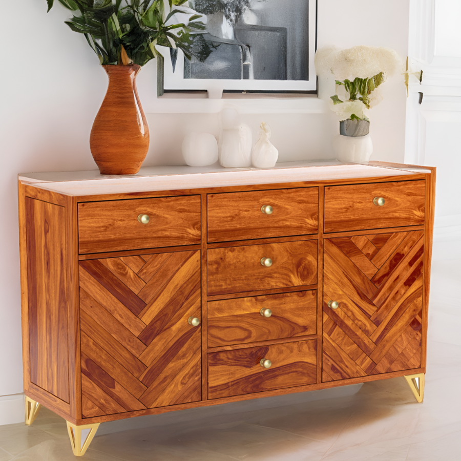Seren Solid Sheesham Wood Chest of Drawer