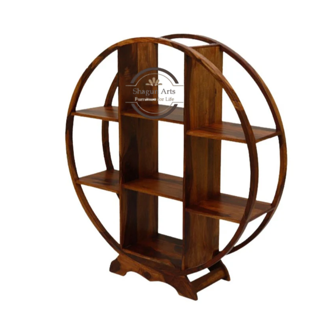 Fintan Solid Wood Circular Display Shelf