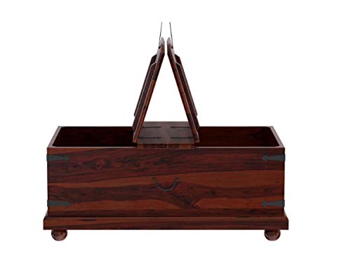 Adolph Wooden Trunk Living Room Table/Storage Box Stool Pure sheesham Wood