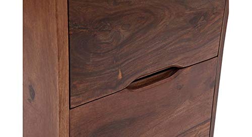 Felton Bed Wood Bedside End Table with Drawers for Living Room
