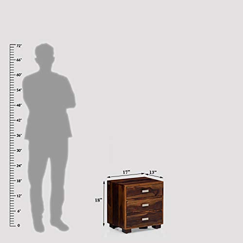 Dela Bedside Table (Teak Finish)