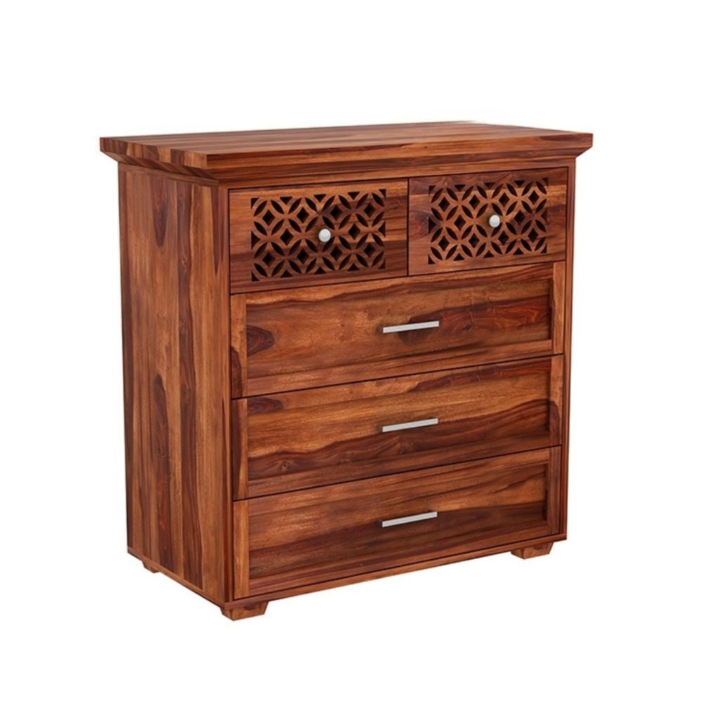 Grier Solid Sheesham Wood Chest of Drawer