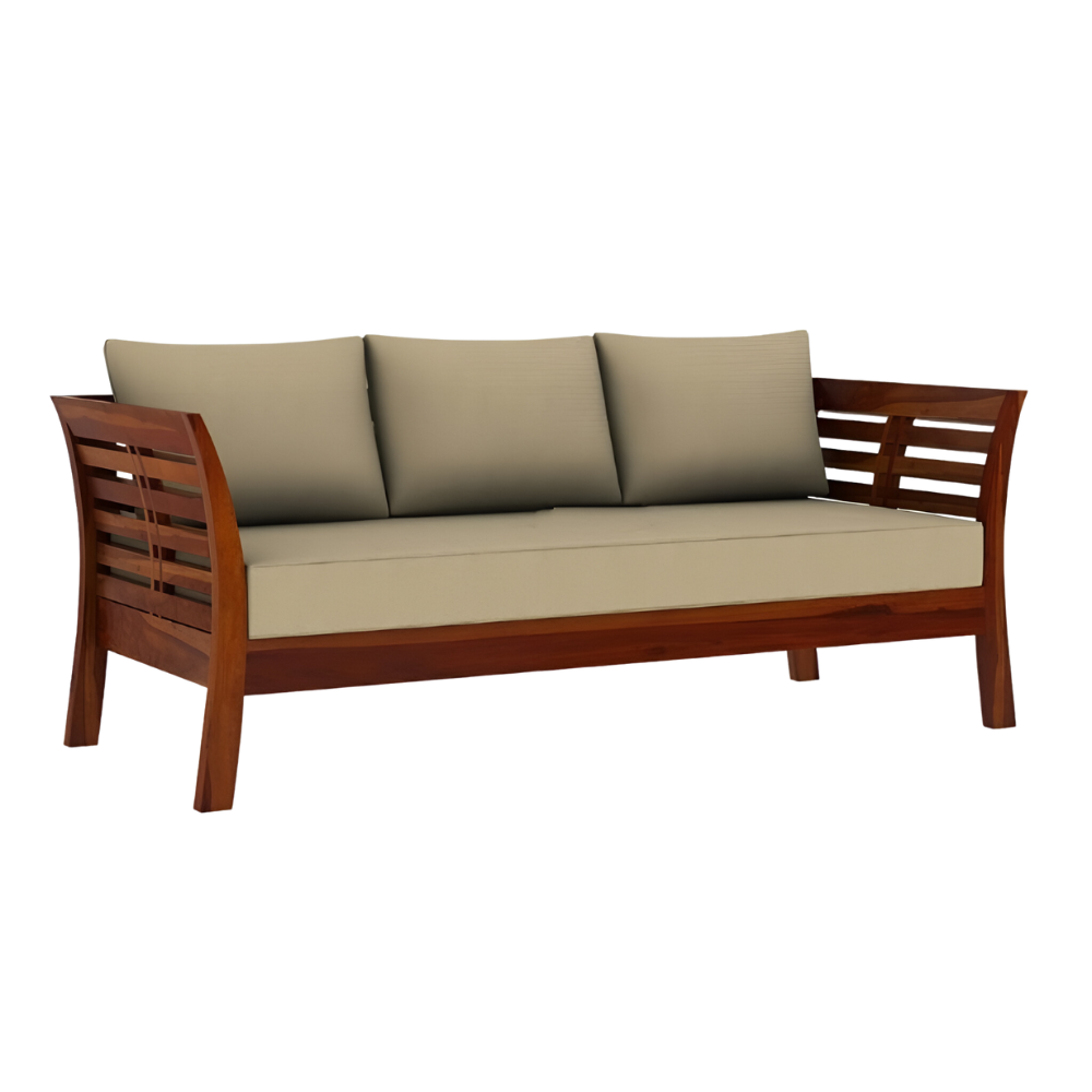 Grayson Solid Sheesham Wood 5 Seater Sofa