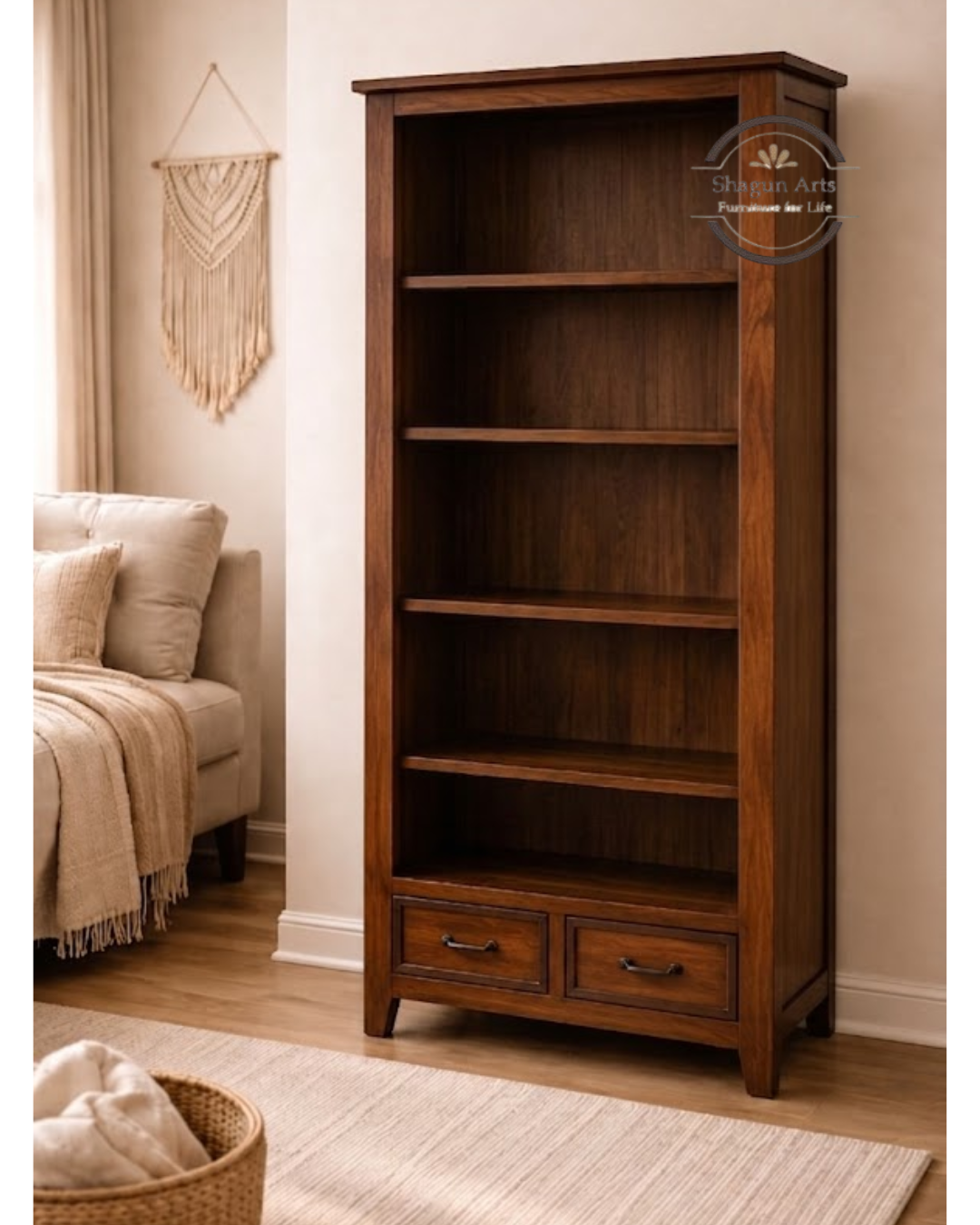 Segur Solid Sheesham  Wood Book Shelf