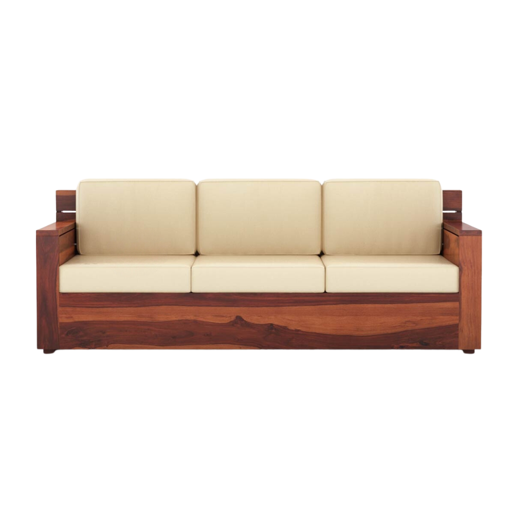 Raelyn Solid Sheesham Wood 5 Seater Sofa