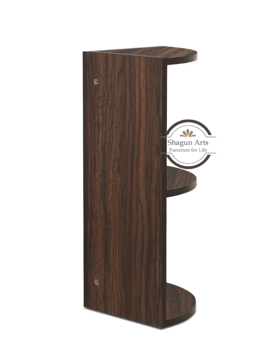 Hamlin Solid Sheesham Wood Corner Wall Shelf
