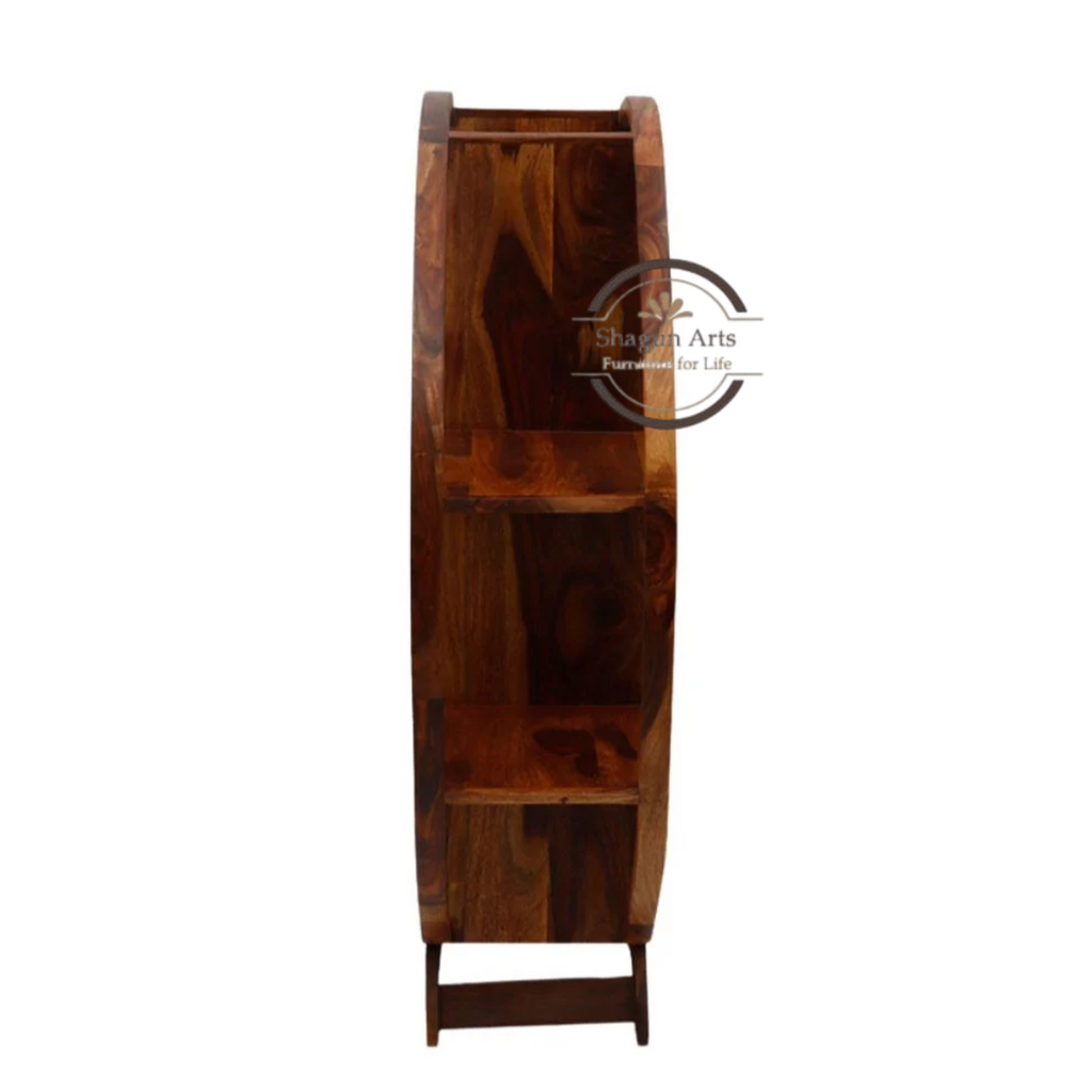 Fintan Solid Wood Circular Display Shelf