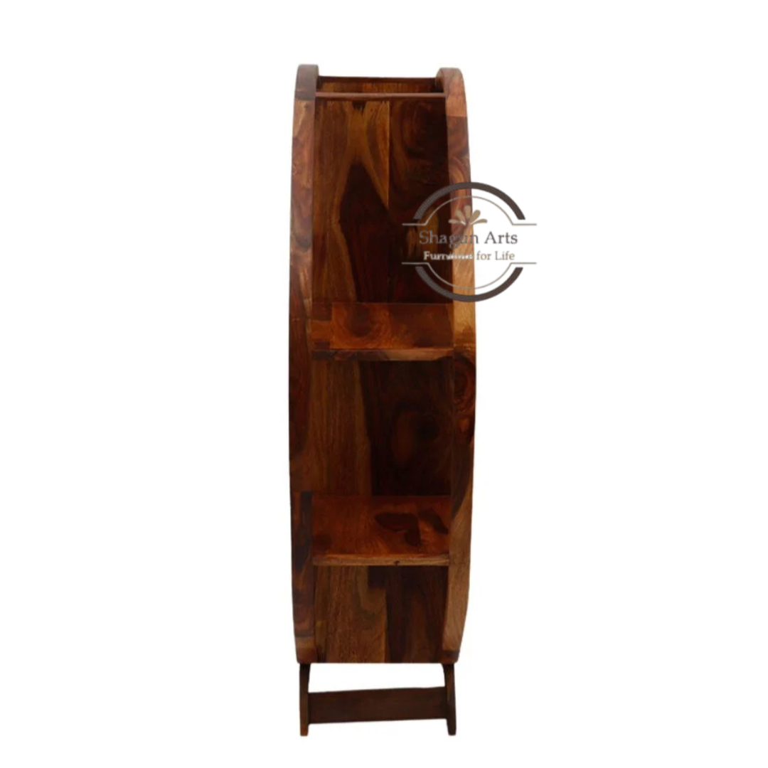 Fintan Solid Wood Circular Display Shelf