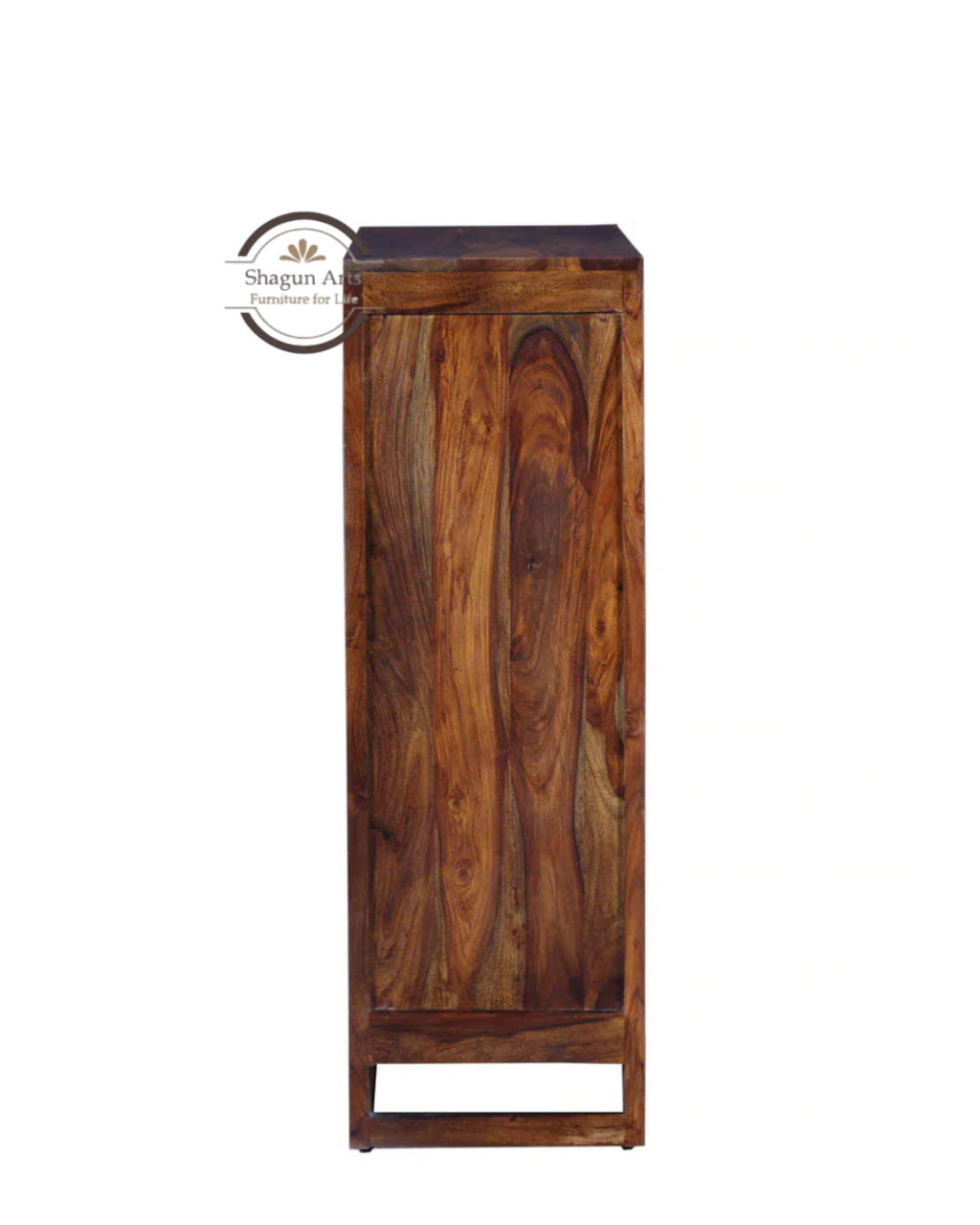 Greta Solid Sheesham  4-Tier BookshelfWood Book Shelf in Provincial Teak Finish