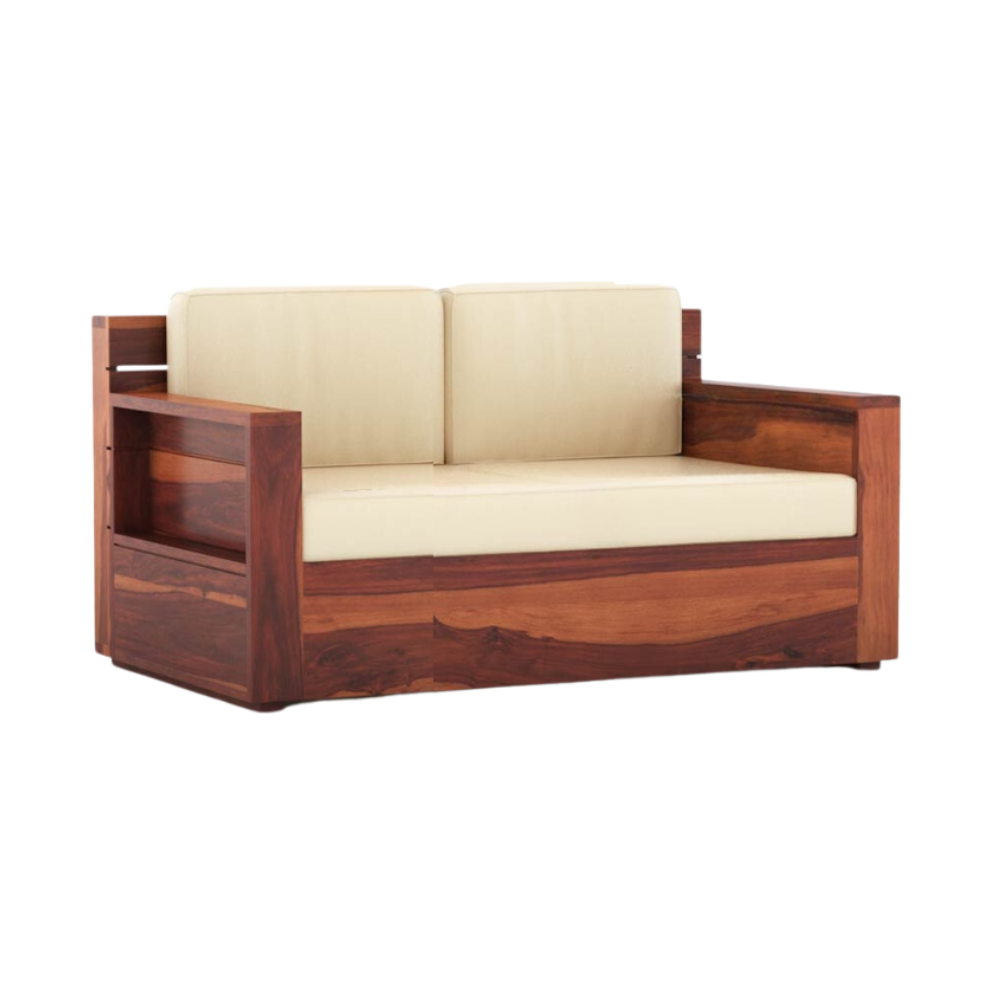 Sloane Solid Sheesham Wood 2 Seater Sofa