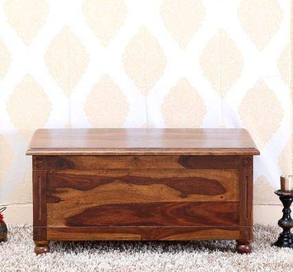 Dyce Wooden Trunk Seating Stool/Storage Stool Pure sheesham Wood