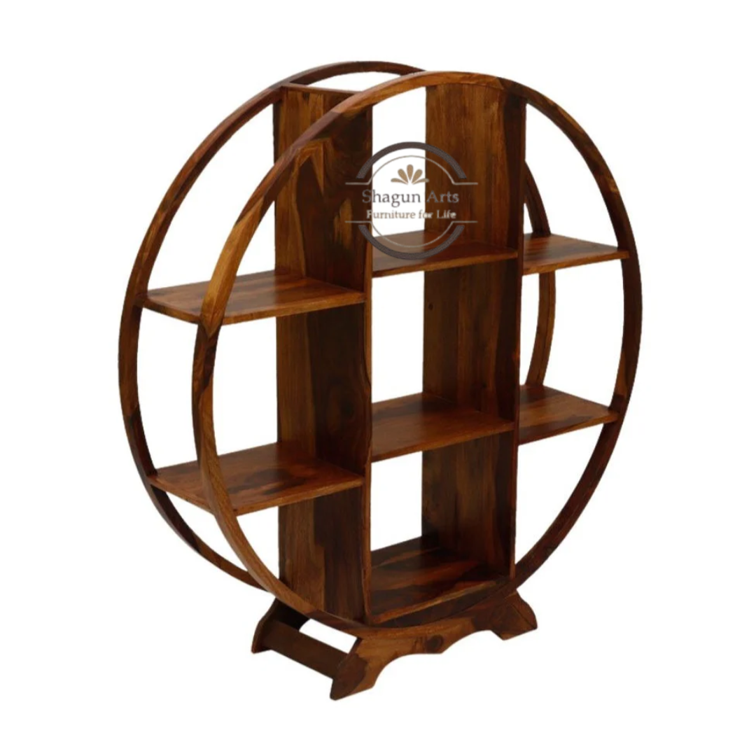 Fintan Solid Wood Circular Display Shelf