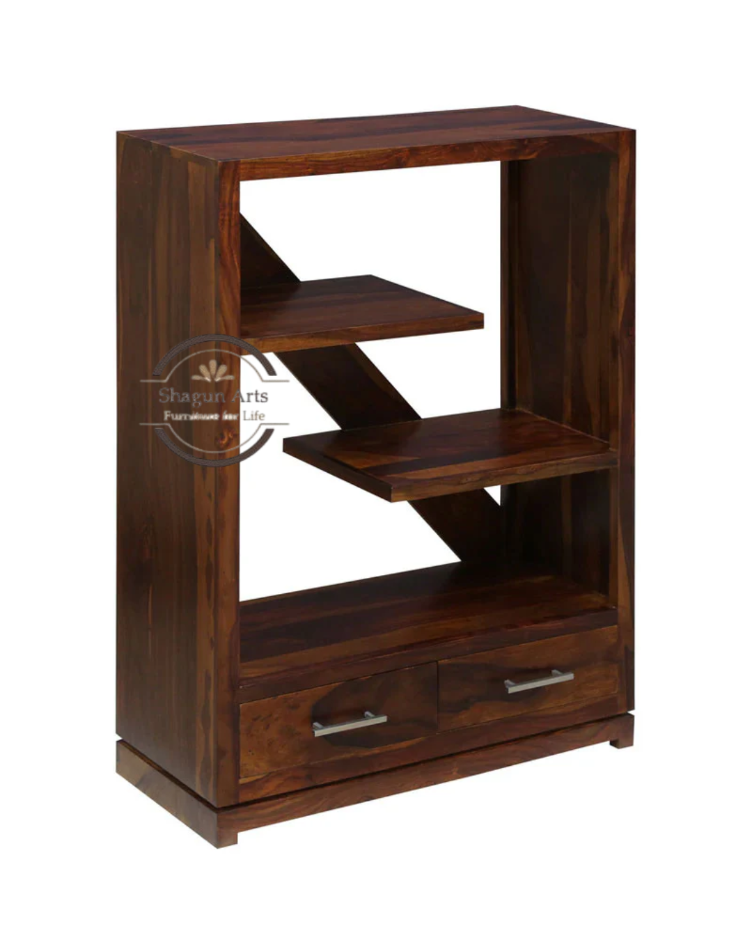 Pietro Solid Wood Book Shelf in Dual Tone Finish