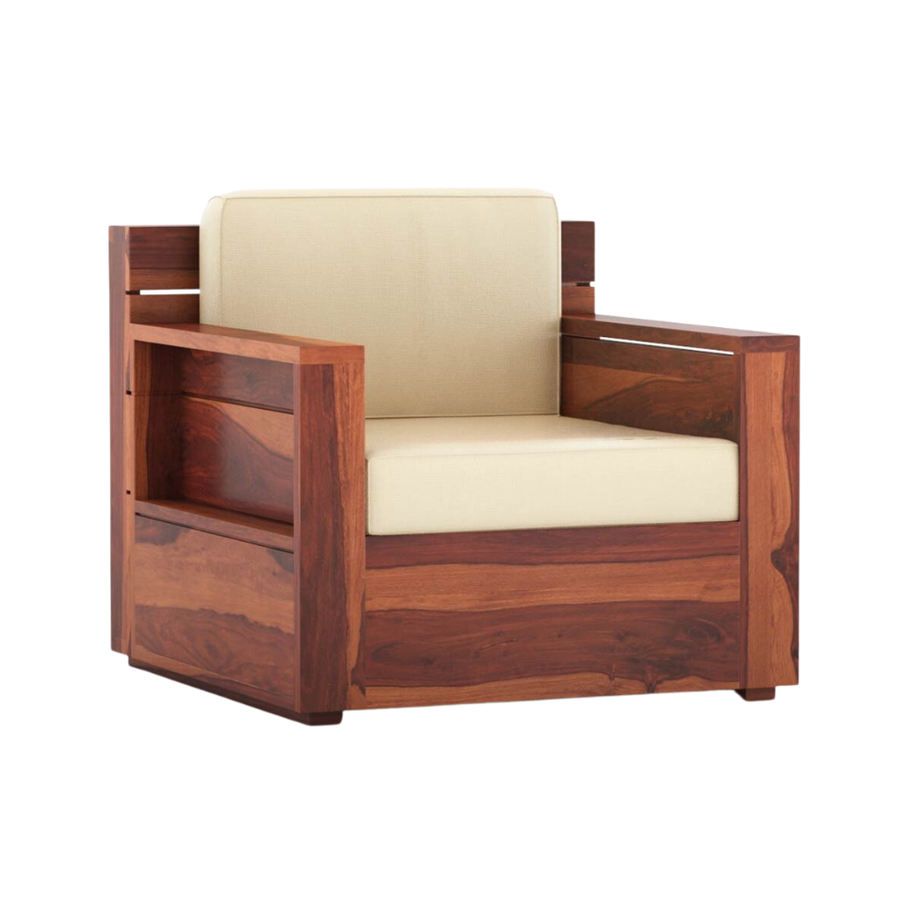 Raelyn Solid Sheesham Wood 5 Seater Sofa