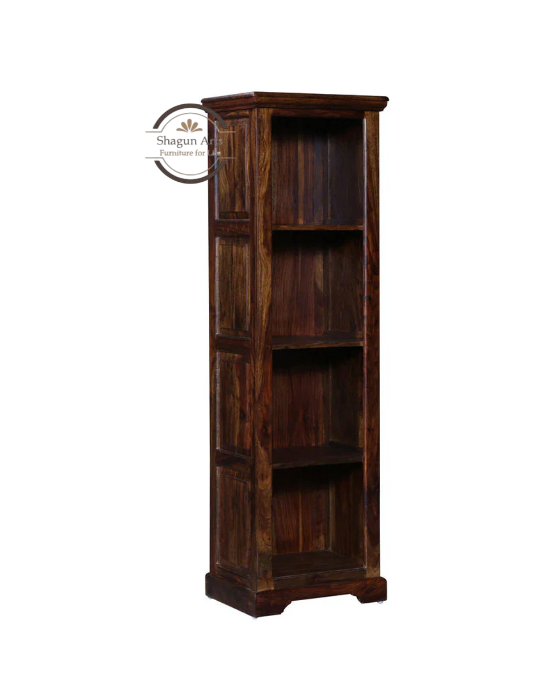 Eve Loft Solid Sheesham Wood Book Shelf in Provincial Teak Finish