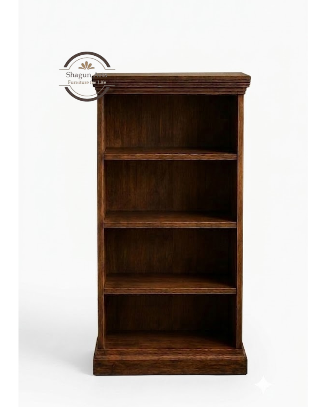 Louis Solid Sheesham Wood Book Shelf In Honey Oak Finish