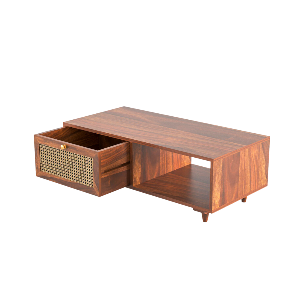 Xenia Solid Sheesham Wood Coffee Table