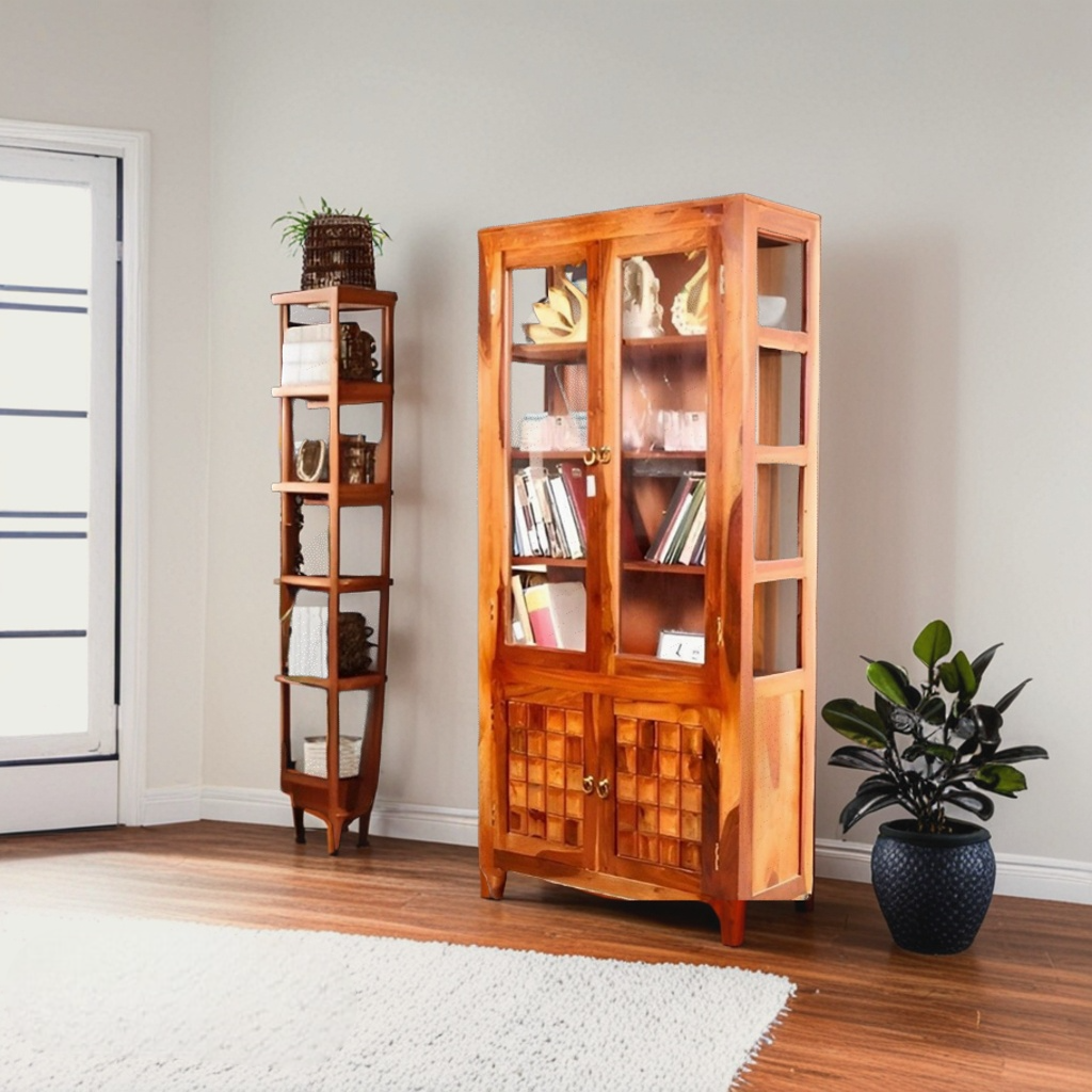 Nyla Solid Sheesham Wood Bookshelf
