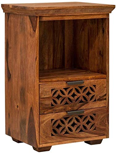 Persia Bed Side Cabinet (Natural Honey Finish)