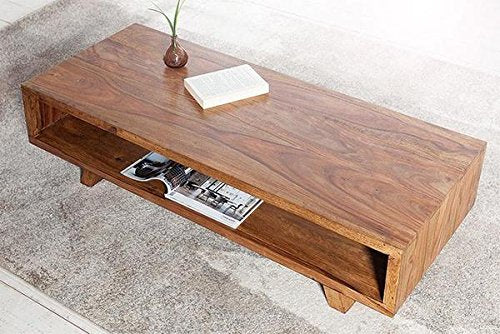 Adolph Wood Bicca Coffee Table for Living Room | Center Table | Natural Brown Finish