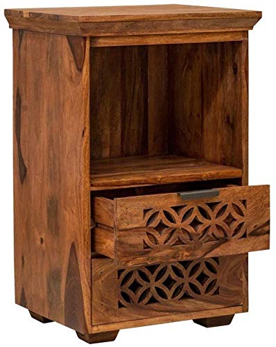 Persia Bed Side Cabinet (Natural Honey Finish)