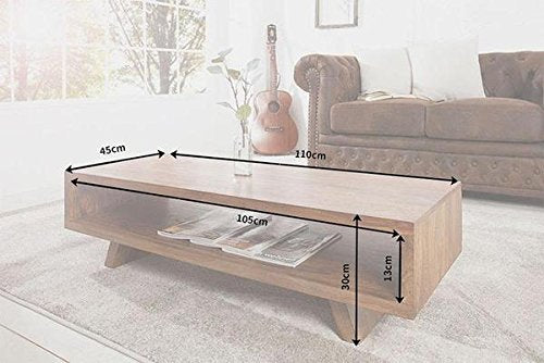 Adolph Wood Bicca Coffee Table for Living Room | Center Table | Natural Brown Finish