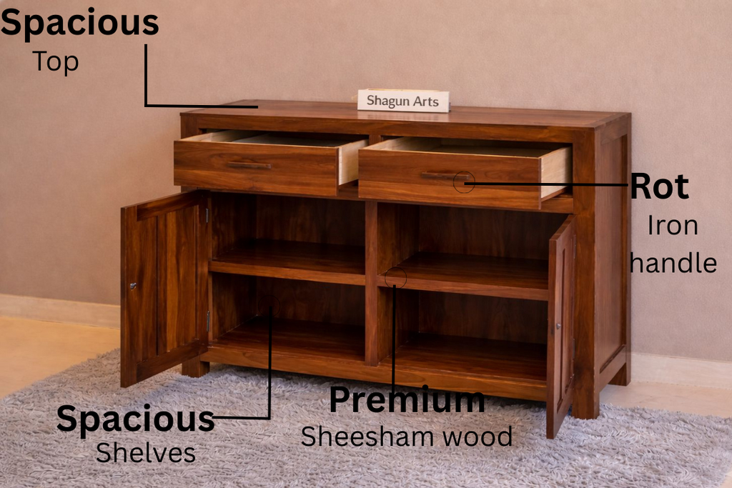Wooden Sideboard Cabinet for Living Storage
