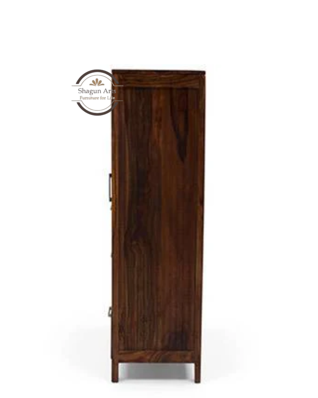 Theo Solid Sheesham Wood Multi-Storage Bookshelf Carnegie Cabinet