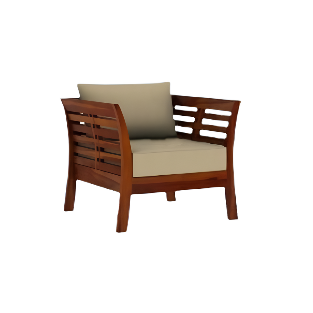 Grayson Solid Sheesham Wood 5 Seater Sofa