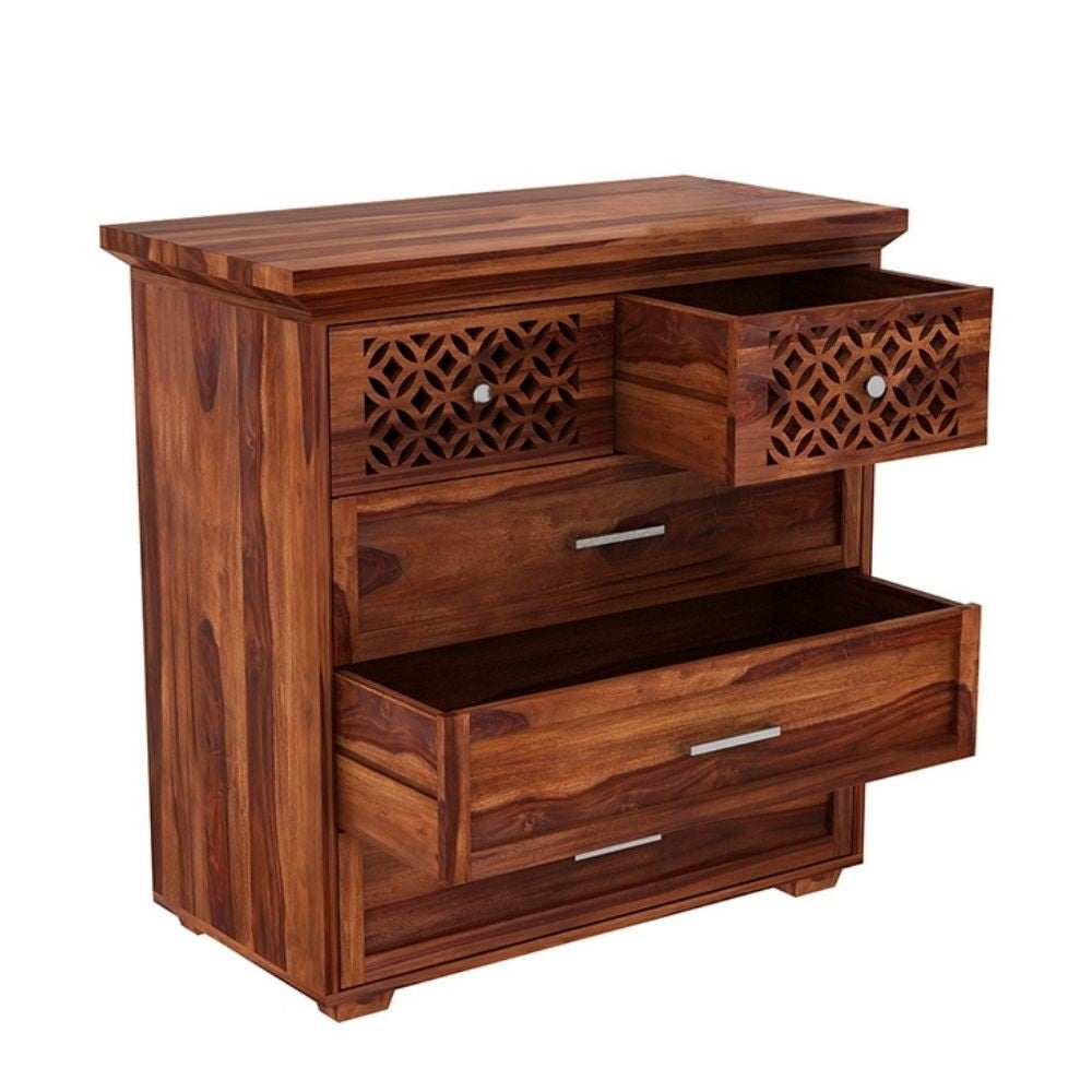 Grier Solid Sheesham Wood Chest of Drawer