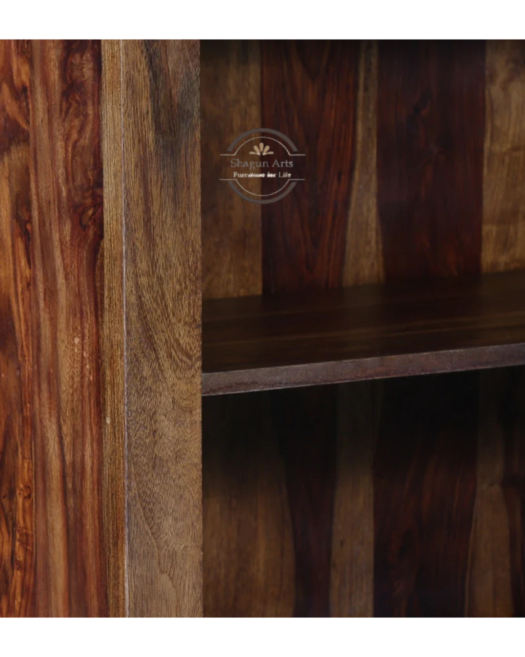Greta Solid Sheesham  4-Tier BookshelfWood Book Shelf in Provincial Teak Finish