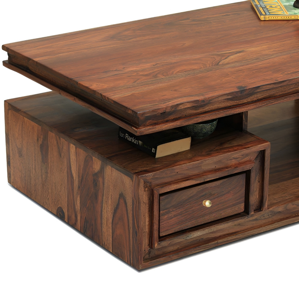 Cedric Solid Sheesham Wood Coffee Table