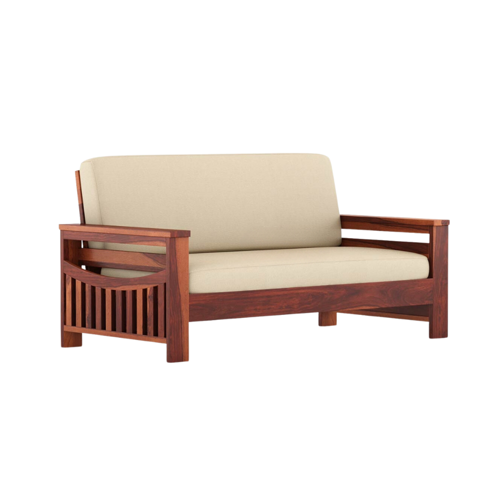 Corbin Solid Sheesham Wood 5 Seater Sofa