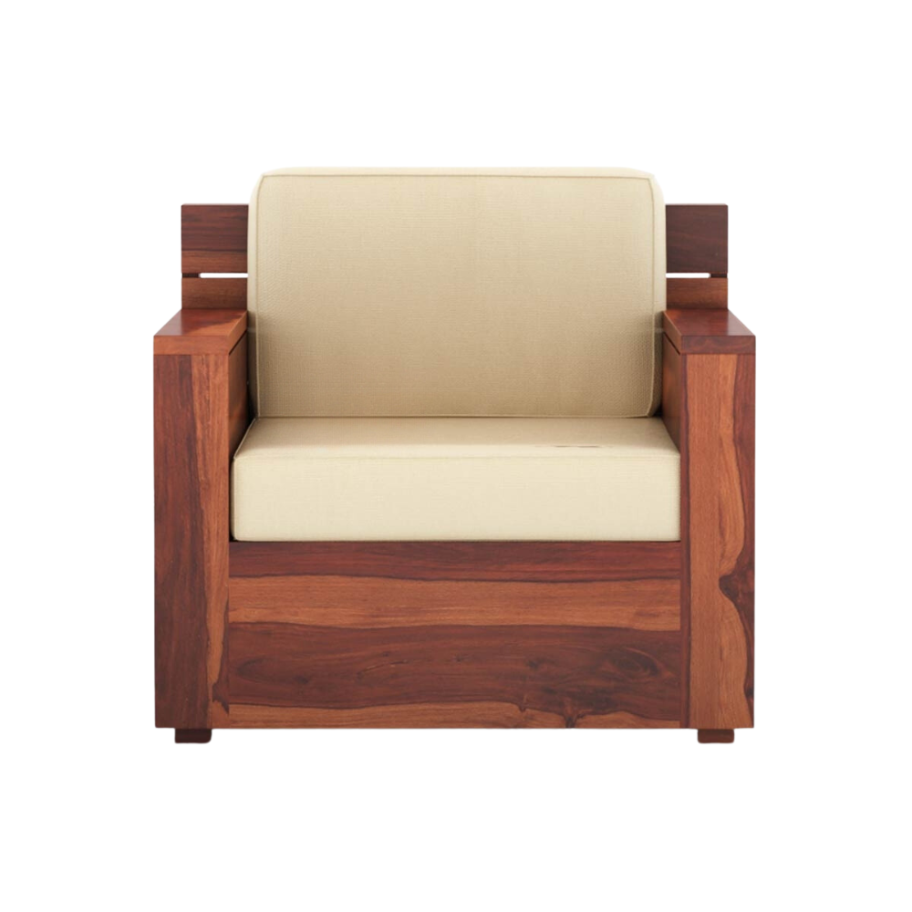 Raelyn Solid Sheesham Wood 5 Seater Sofa