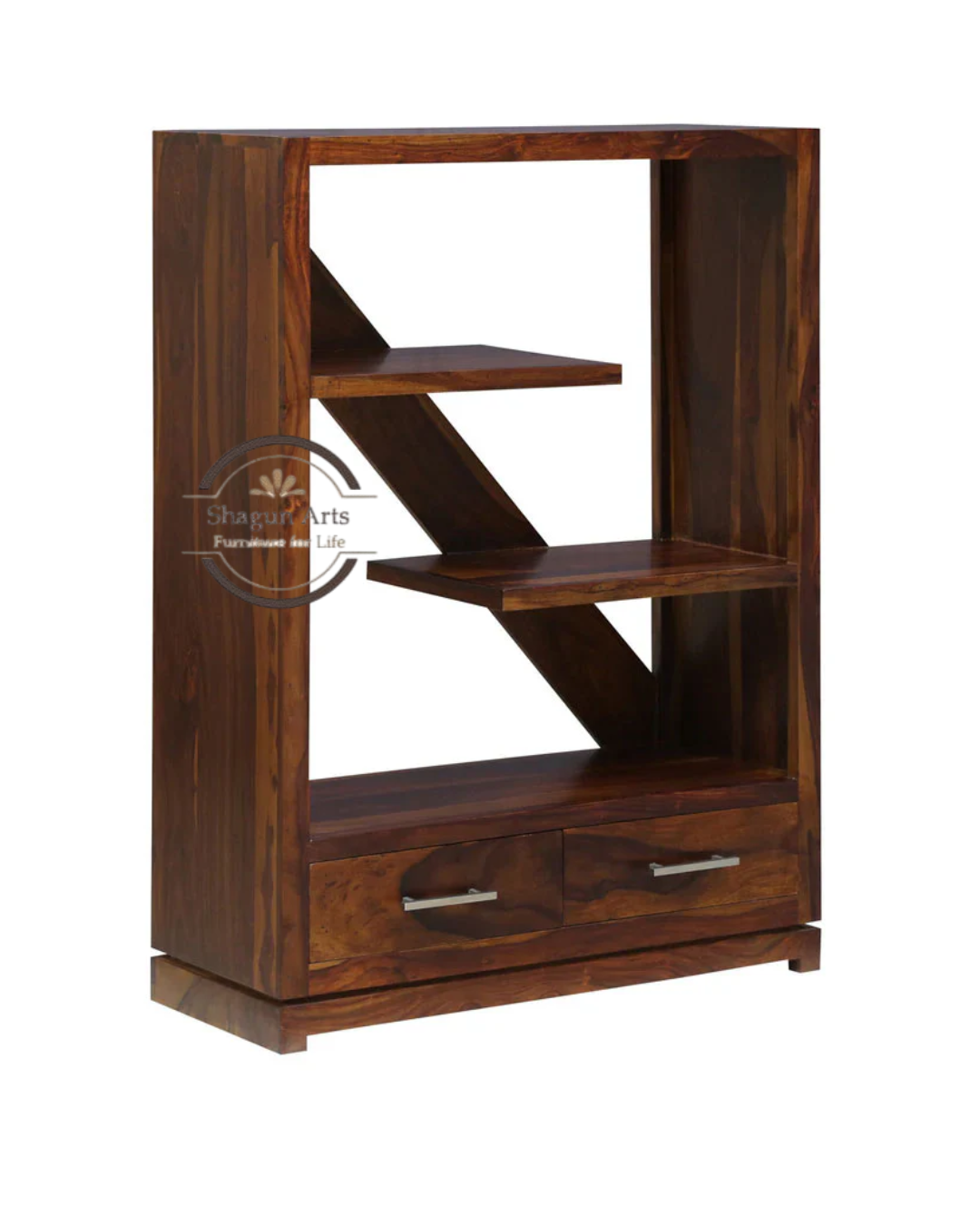 Pietro Solid Wood Book Shelf in Dual Tone Finish