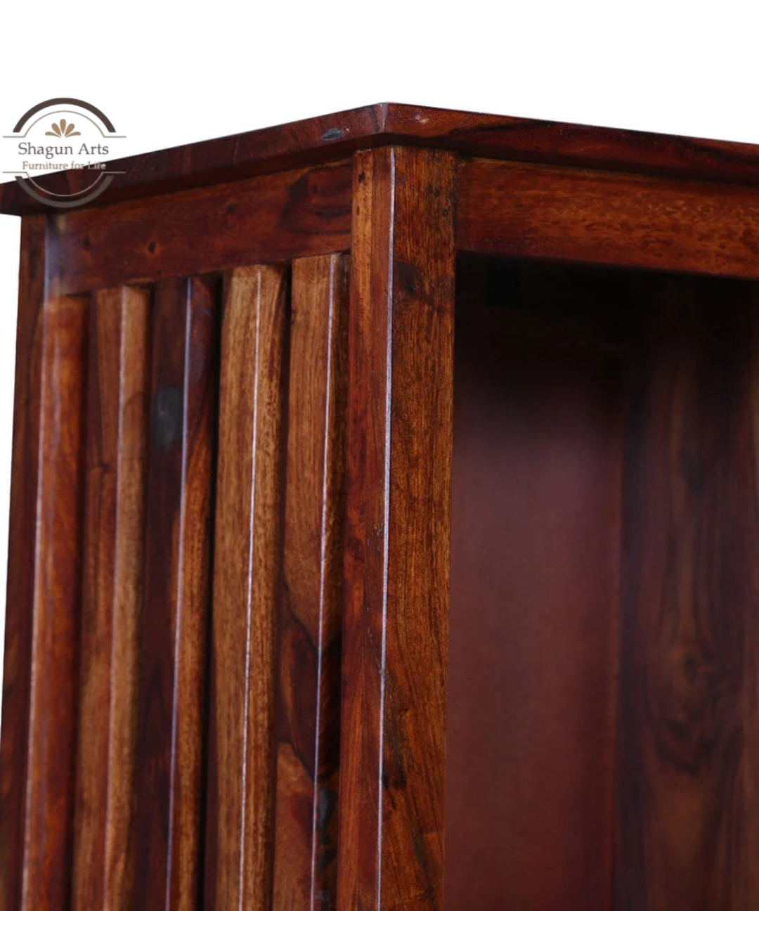 Osias Solid Wood Book Shelf in Honey Oak Finish