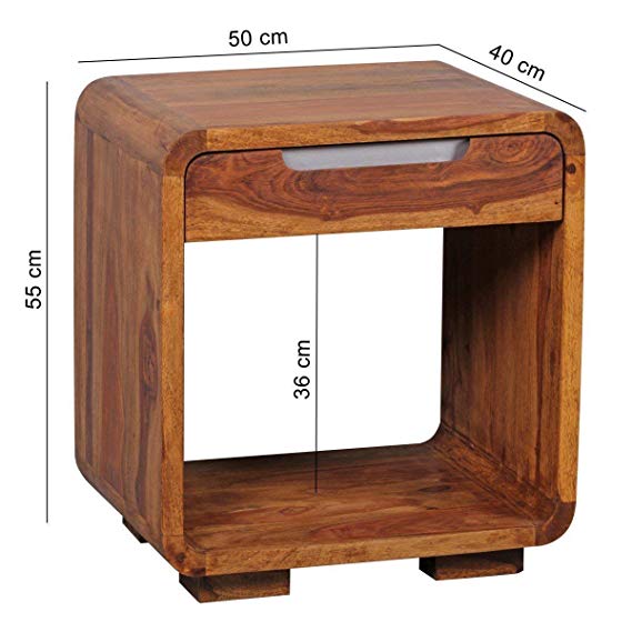 Cambrey Bed Sheesham Wooden Bedside End Table