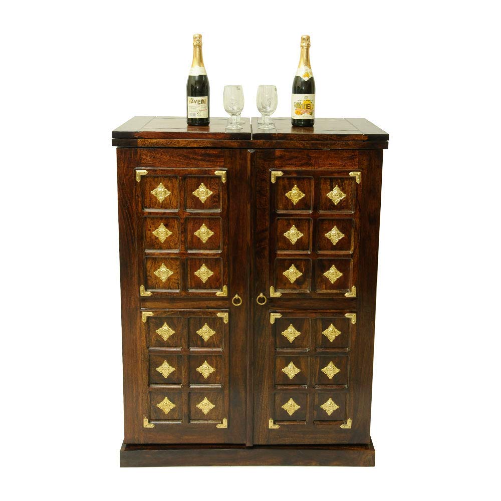 Sheesham Wood Bar Cabinet for Bar Storage