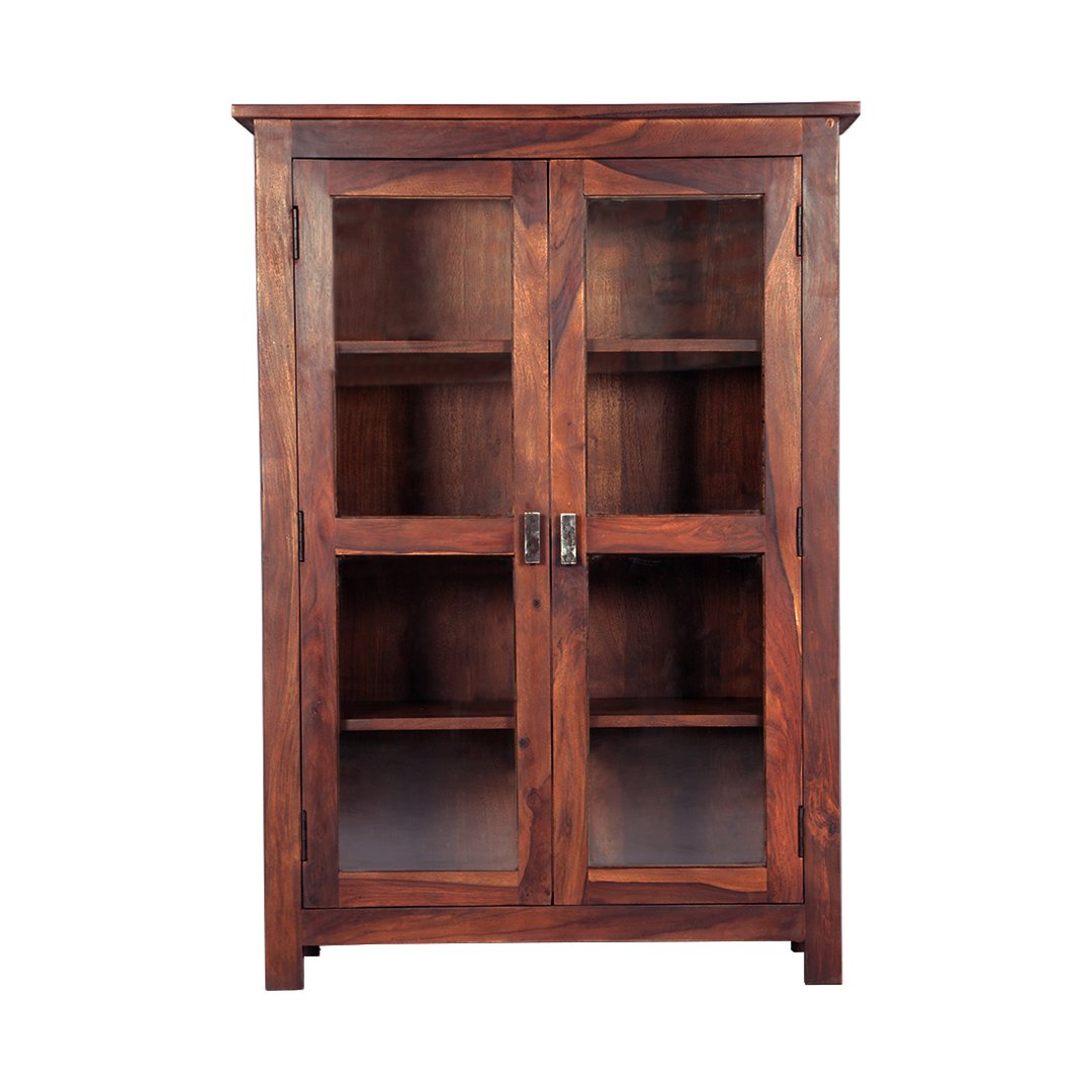 Pietro Tiffany Display Shelf (Sheesham Wood, Honey Oak)